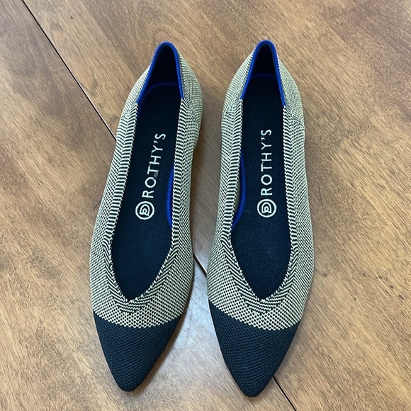 Rothy’s tan black flats Dune Retired - Picture 1 of 7